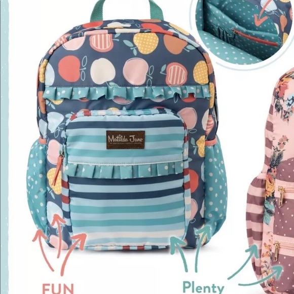 Matilda Jane Other Nwt Matilda Jane Homework Time Apple Backpack